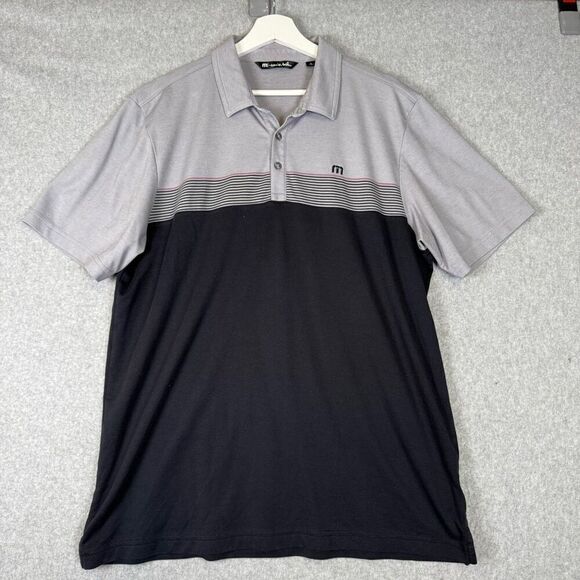 Travis Mathew slow fade mens XL polo gray black golfing gorpcore outdoors - Picture 1 of 8